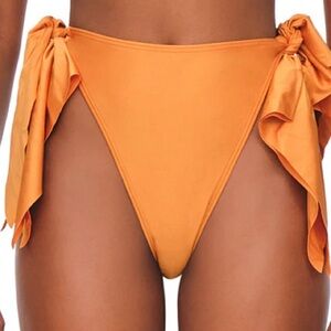 Andrea Iyamah Orange Bikini Bottom